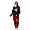 USBD Family Matching Pajama Sets Buffalo Plaid Couple Matching PJ Set Festive Holiday PJs for Men Women (Reindeer Women, Large) view 2