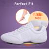 DADAWEN Adult & Youth White Cheerleading Shoes Sport Training Tennis Sneakers Competition Cheer Shoes White US Size 10.5/EU Size 43 view 4