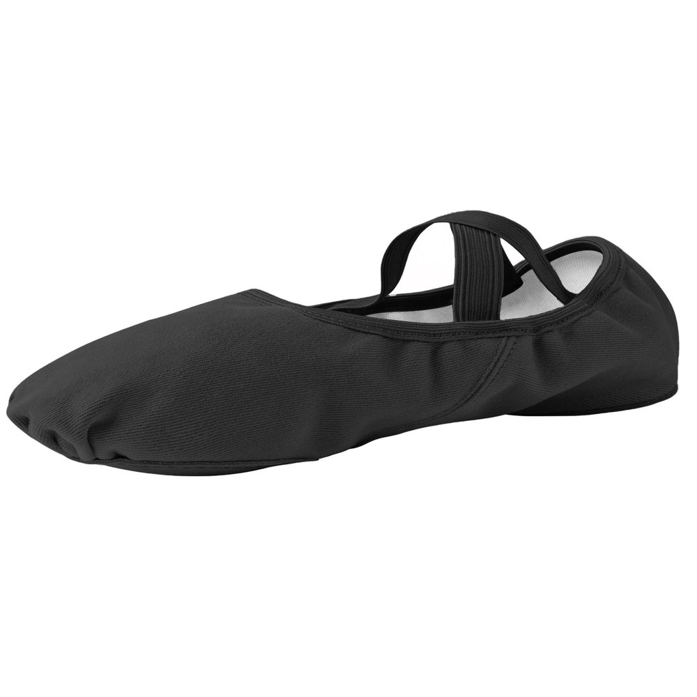 Stelle Women Ballet Shoes Highly Stretch Canvas Adult Ballet Slippers Split Sole Yoga Dance Shoe for Girls Boys(Black,4MW)