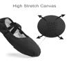 Stelle Women Ballet Shoes Highly Stretch Canvas Adult Ballet Slippers Split Sole Yoga Dance Shoe for Girls Boys(Black,4MW) view 4