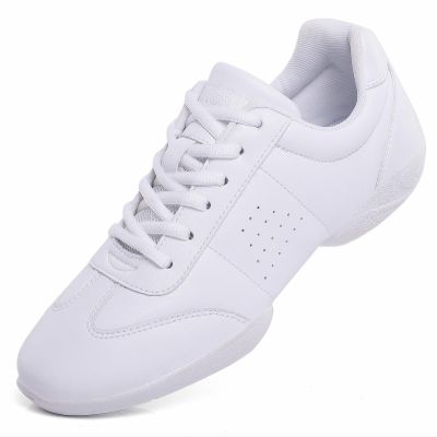 DADAWEN Adult & Youth White Cheerleading Shoes Sport Training Tennis Sneakers Competition Cheer Shoes White US Size 5//EU Size 36