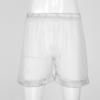 easyforever Mens See Through Mesh Trunks Boxer Shorts Loose Hot Pants Nightwear Beachwear Cover Ups White#Type A 4X-Large view 2