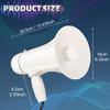 Loudmore Portable Megaphone Bullhorn 35 Watt Power Megaphone Speaker with Siren/Alarm Modes, 240S Recording, Detachable Handheld Microphone, Volume Control and Strap (White) view 2