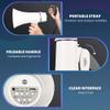 Loudmore Portable Megaphone Bullhorn 35 Watt Power Megaphone Speaker with Siren/Alarm Modes, 240S Recording, Detachable Handheld Microphone, Volume Control and Strap (White) view 3