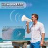 Loudmore Portable Megaphone Bullhorn 35 Watt Power Megaphone Speaker with Siren/Alarm Modes, 240S Recording, Detachable Handheld Microphone, Volume Control and Strap (White) view 4