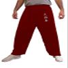 Tai Chi Pants Wide Leg Men Women Martial Arts Trousers Qigong Open on The Ankles Light 100% Rayon (TC Burgundy, Size M) view 1