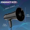 Loudmore Portable Megaphone Bullhorn 35 Watt Power Megaphone Speaker with Siren/Alarm Modes, 240S Recording, Detachable Handheld Microphone, Volume Control and Strap (Black) view 2