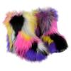 Gegefur Girls Boys Kids Faux Fur Boots Furry Fuzzy Fluffy Warm Winter Snow Boots Flat Shoes Outdoor (Style-7, 12) view 1
