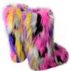 Gegefur Girls Boys Kids Faux Fur Boots Furry Fuzzy Fluffy Warm Winter Snow Boots Flat Shoes Outdoor (Style-7, 12) view 3