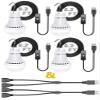 VTpower 4 Pack Portable LED Bulb, 5W USB LED Camping Light for Garage Warehouse Car Truck Fishing Boat Outdoor Emergency Light Children Bed Room, 2.5m/8.2ft Extension Cord view 1