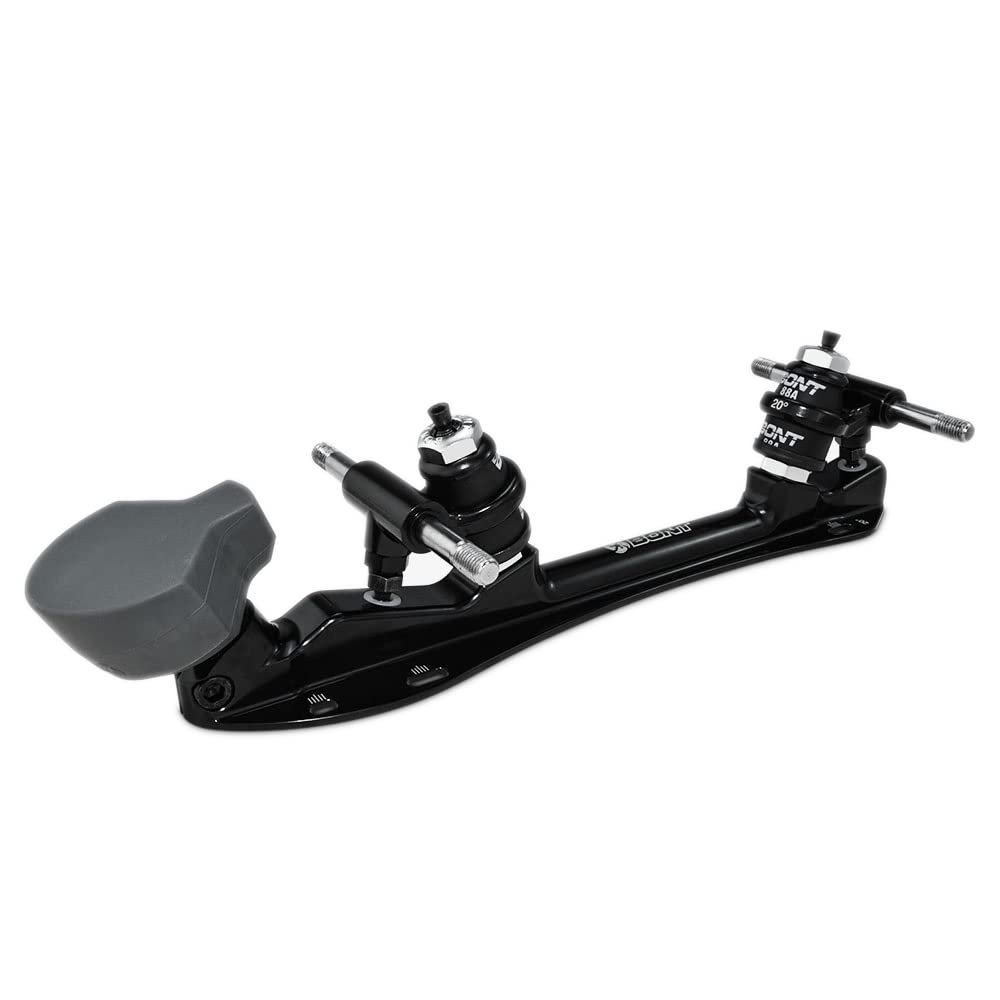 Bont Skates - Athena Roller Skate Derby Plate with Toego Toe Stop - 20 Degree Action - Pair (Black, 7)