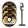 HERCULES Fly Fishing Tippet 3 Pack with Fly Tippet Holder, 0X - 13.20LB - 55YDS, Fluorocarbon view 1