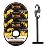 HERCULES Fly Fishing Tippet 3 Pack with Fly Tippet Holder, 0X1X2X - 55YDS, Fluorocarbon view 1