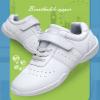 DADAWEN Youth Girls White Cheerleading Shoes Athletic Training Tennis Sneakers Competition Cheer Shoes White US Size 3 M Big Kid view 3