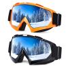 Braylin Adult Ski Goggles, 2-Pack Snowboard Goggles for Youth, Teens, Men & Women, Wide View Snowmobile Goggles
