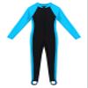 Loloda Kids Girls One Piece Long Sleeve Swimsuits UPF 50+ UV Sun Protective Full Body Rash Guard Wetsuit Lake_Blue 8-10 Years view 3