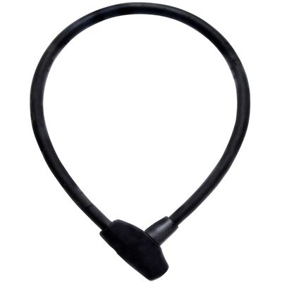 Ulac Bicycle Key Silicone Cable Lock S-2T Jazz Black