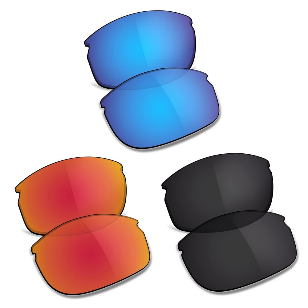 TRUSHELL Polarized Replacement Lenses for Oakley Commit SQ OO9086 Sunglasses -Ocean Blue+Black+Fire Red