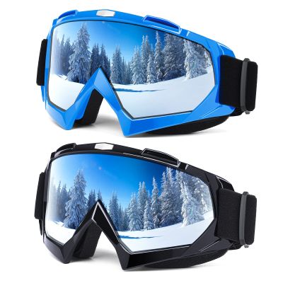 Braylin Adult Ski Goggles, 2-Pack Snowboard Goggles for Youth, Teens, Men & Women, Wide View Snowmobile Goggles