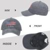 American Flag Hat, Vintage Distressed Cotton Dad Hat Baseball Cap USA Adjustable Patriotic Hat for Men Women Grey view 2