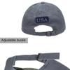 American Flag Hat, Vintage Distressed Cotton Dad Hat Baseball Cap USA Adjustable Patriotic Hat for Men Women Grey view 3