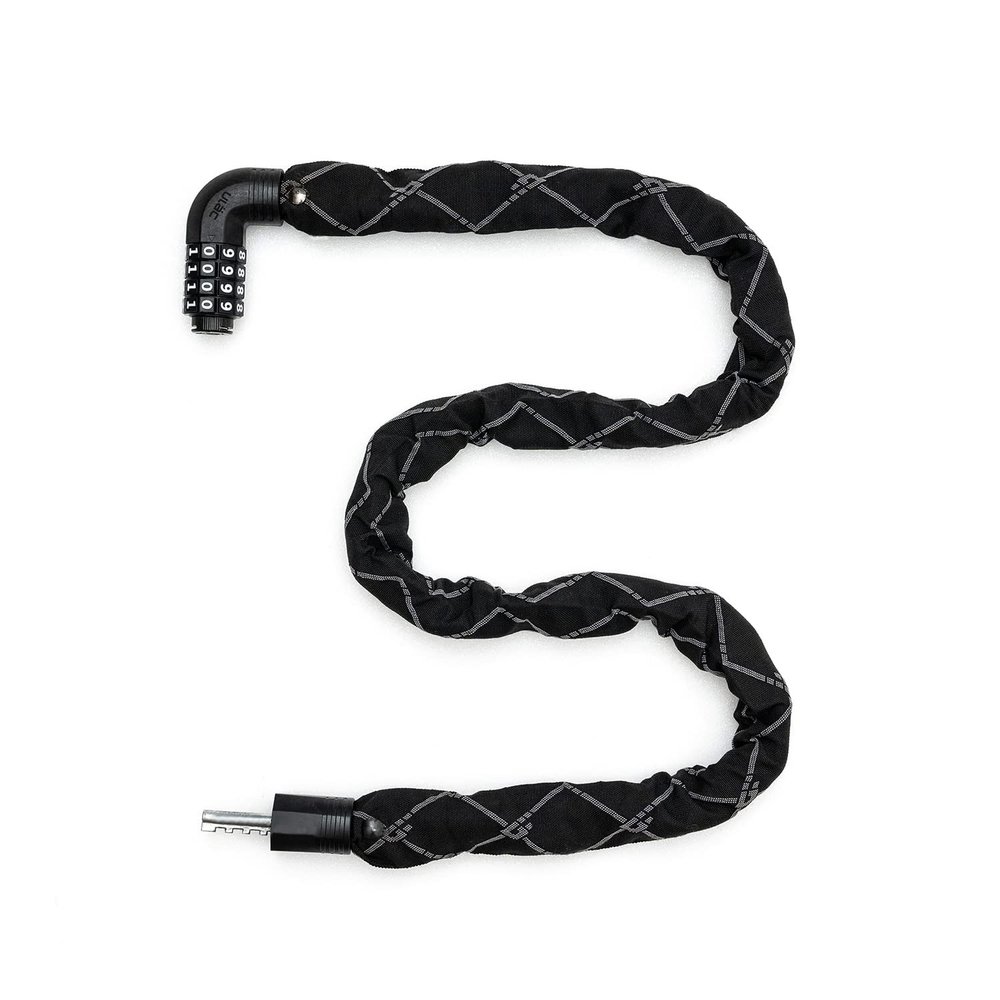 ULAC Steel Kombat Bike Chain Lock Combo, Security, Heavy-Duty, Anti-Theft Steel Chain Lock for Bicycle, Motorcycle, Door, Fence (7mm x 100cm) (Neo)