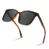 FEISEDY Women Oversized Vintage Polarized Sunglasses Square Cute Trendy Classic Simple Men B2758 (006 Leopard Frame & Grey Lens, 58) view 1