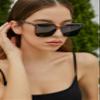 FEISEDY Women Oversized Vintage Polarized Sunglasses Square Cute Trendy Classic Simple Men B2758 (006 Leopard Frame & Grey Lens, 58) view 3