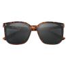 FEISEDY Women Oversized Vintage Polarized Sunglasses Square Cute Trendy Classic Simple Men B2758 (006 Leopard Frame & Grey Lens, 58) view 4