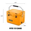 Dometic Patrol 20L Insulated Hard Cooler, Mango, Ice Chest and Passive Cool Box, Fits 15 Cans view 2