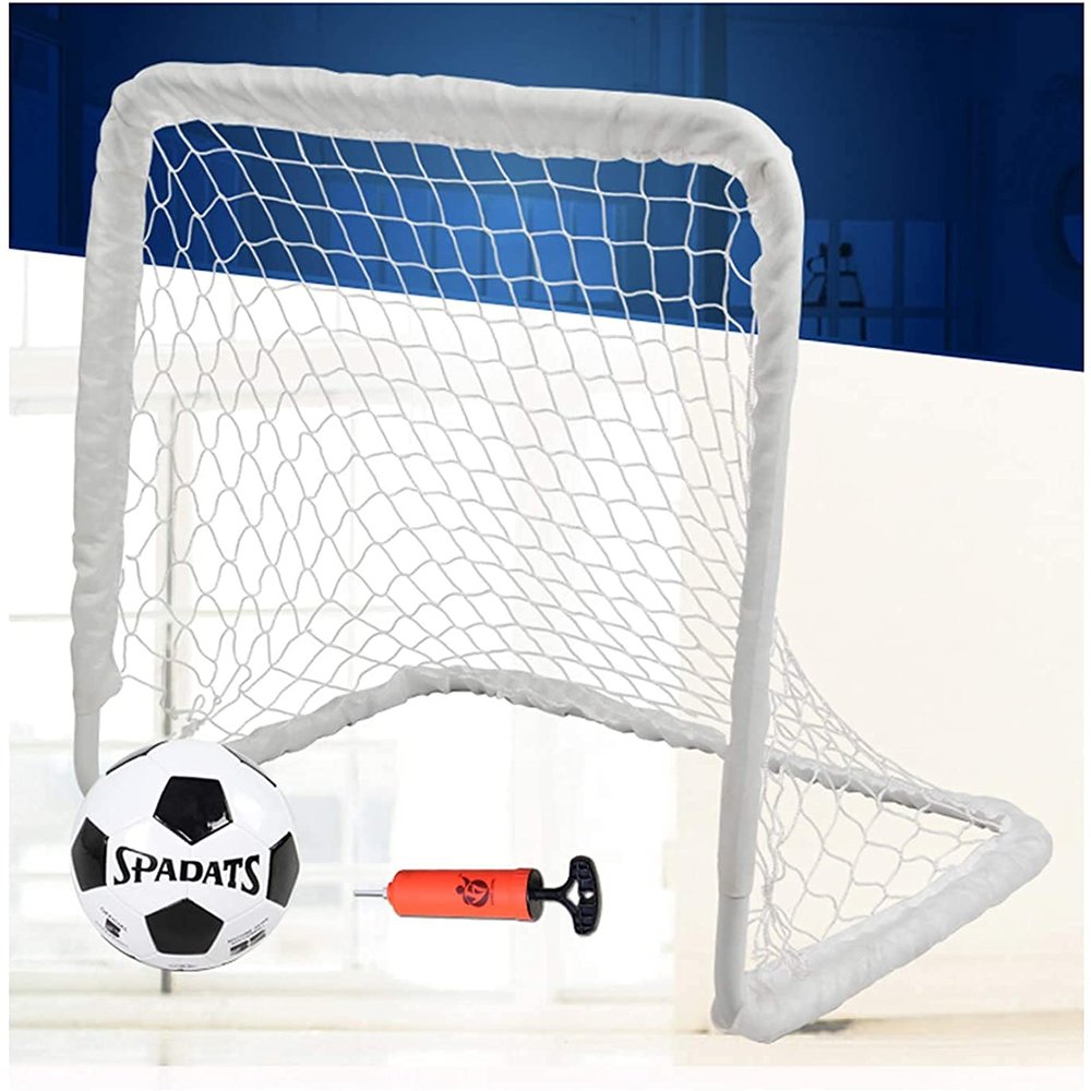 LSDRALOBBEB Mini Soccer Goal Portable Soccer Net Pop Up Goal Nets Garden Football Training and Competition Frame Set Home Outdoor Children's Football Goal with PU Football 1115