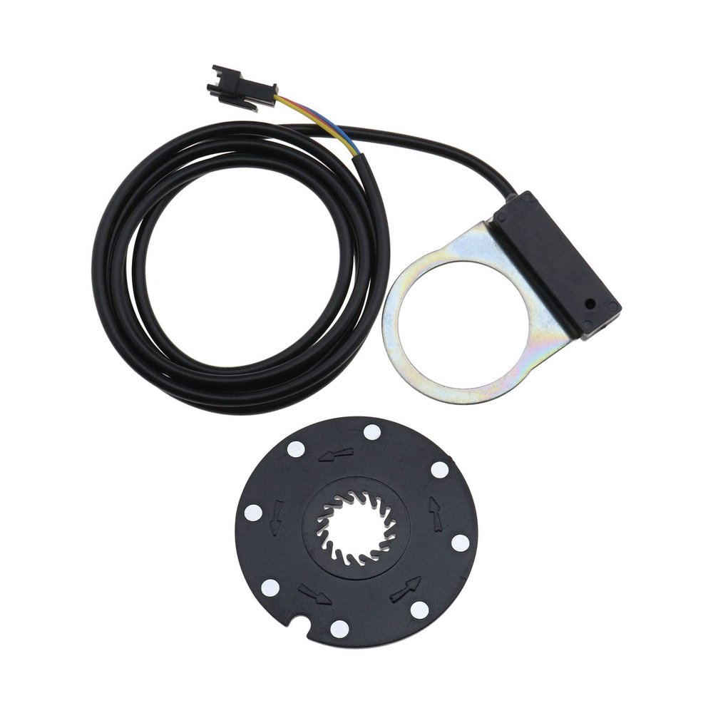Micro Traders 8 Magnets Pulse Assist System Speed Sensor with 3Pin Male Connector 90cm Cable for Electric Bicycle E-Bike E-Bike Mountain Bike PAS Electric Bikes Accessories