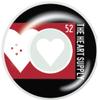 The Heart Supply Even White/Red Skateboard Wheels - 52mm 99a (Set of 4) view 2