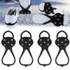 2 Pair Non-Slip Ice Snow Spikes for Walking,Universal Snow Traction Cleats for Shoes,Boot,Durable 5 Steel Ice Shoes Grips-L Size view 1