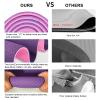 QMKGEC Yoga Mat 1/3" (8mm) Thick Non-Slip, Women Men Fitness & Exercise Mat, 72"Lx24"W Eco-Friendly TPE Workout Mat with Carrying Strap for Yoga, Pilates, Home Gym, Floor Exercises view 3