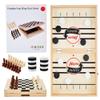 HELLO PAPAYA Foldable Fast Sling Puck Game with Chess Board and Checkers Board, Tic Tac Toe. Wooden Air Hockey Family Night,Table Games Gifts for Adults and Kids view 2