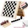 HELLO PAPAYA Foldable Fast Sling Puck Game with Chess Board and Checkers Board, Tic Tac Toe. Wooden Air Hockey Family Night,Table Games Gifts for Adults and Kids view 4