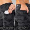 G Gradual Women's Yoga Pants with Pockets Flare Leggings High Waist Yoga Dress Pants Tall Bootcut Casual Work, Black Camo, Large view 4