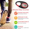 Simple 3D Step Counter, Walking Pedometer, Steps Tracker with Neck Lanyard/Carabiner for Men Women Teens Adults Seniors (Black-red)  view 2