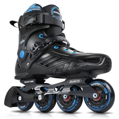 Inline Skates for Women Men, Outdoor Street Blades Roller Adult Male Female, Professional Fitness Roller Skates Blades for Unisex (Black&Blue) Men10-11/Women11-12/29.5cm