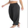 TARSE Womens Plus Size Pants Elastic Waist Yoga Pants Comfy Lounge Pajama Flowy Pants Pockets Sweatpants(Darkgray,3XL XXXL) view 3
