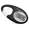 Simple 3D Step Counter, Walking Pedometer, Steps Tracker with Neck Lanyard/Carabiner for Men Women Teens Adults Seniors (Black) view 1