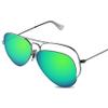 Glintbay 100% Precise-Fit Replacement Sunglass Lenses for RayBan RB3025-55 - Polarized Green Mirror view 3