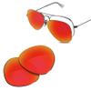 Glintbay 100% Precise-Fit Replacement Sunglass Lenses for RayBan RB3025-55 - Polarized Fire Red Mirror view 1