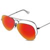 Glintbay 100% Precise-Fit Replacement Sunglass Lenses for RayBan RB3025-55 - Polarized Fire Red Mirror view 3