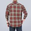 QWENTMTNTY Mens Flannel Plaid Shirts Soft Fleece Lined Long Sleeve Thermal Warm Shacket Jacket Button Down Shirts Outerwear view 3