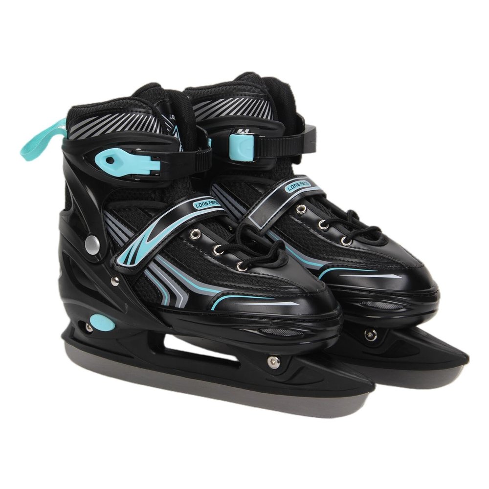 Ice Skates,Hockey Skates,Skates with Adjustable 4 Sizes for Boys Girls Youth Men Women and Beginners (Blue, S (11-1) Kids)