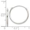 1 Pair - .925 Sterling Silver and - 1 Pair 14K Yellow Gold Filled (Large Size 1.25x20mm) Endless Hoop Earrings With Anti-Tarnish (Total: 4Pcs/2Pairs) view 2