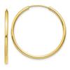 14K Yellow Gold Filled (X-Large Size 1.25x30mm) Endless Hoop Earrings With Anti-Tarnish (2Pcs/1Pair) view 1