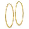 14K Yellow Gold Filled (X-Large Size 1.25x30mm) Endless Hoop Earrings With Anti-Tarnish (2Pcs/1Pair) view 2